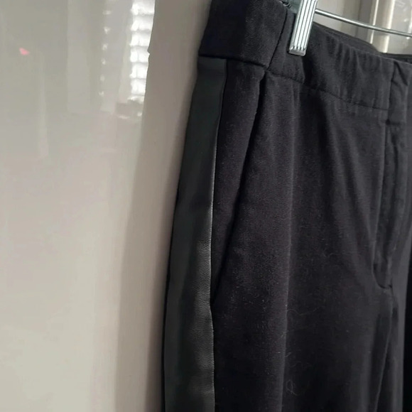 ALFANI Crop Wide Leg Pant Faux Leather Piping, Size 8 - Picture 5 of 8